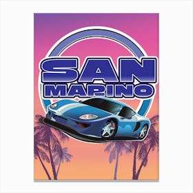 San Marino Sports car travel Canvas Print