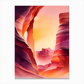 The Antelope Canyon Watercolour Canvas Print