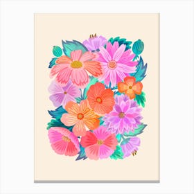 Watercolor Flowers Canvas Print