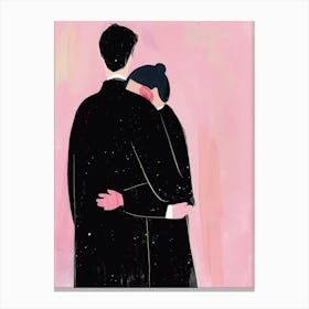 Couple Hugging Canvas Print