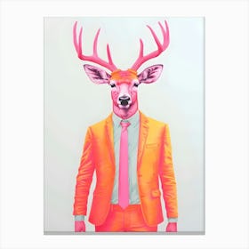 Deer In A Suit Canvas Print