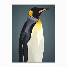 Emperor Penguin Robben Island Minimalist Illustration 3 Canvas Print