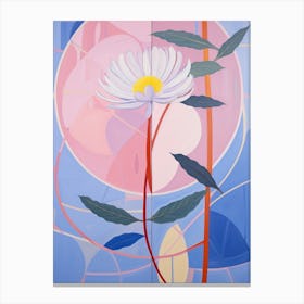 Asters 2 Hilma Af Klint Inspired Pastel Flower Painting Canvas Print