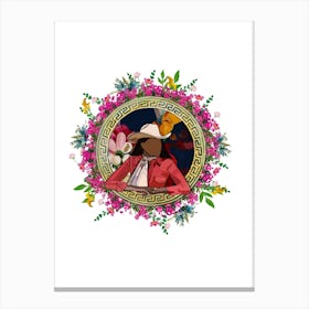 Flower cowgirl Canvas Print