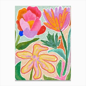 Watercolor Flowers 1 Canvas Print