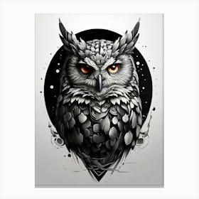 Owl Tattoo Canvas Print