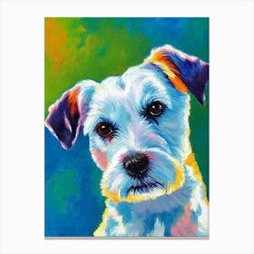 Biewer Terrier 3 Fauvist Style dog Canvas Print