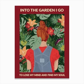 Into The Garden (Redhead & Burgundy) Canvas Print