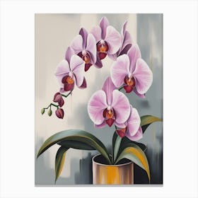 Orchids In A Vase Canvas Print