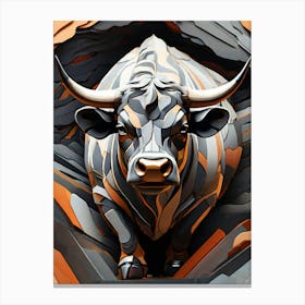 Bull In The Cave Canvas Print