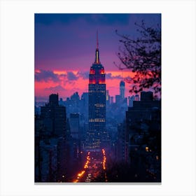 Empire State Building At Dusk Canvas Print