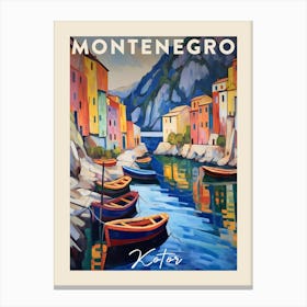 Kotor Montenegro 1 Fauvist Painting  Travel Poster Canvas Print