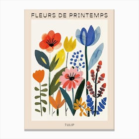 Spring Floral French Poster  Tulip 4 Canvas Print