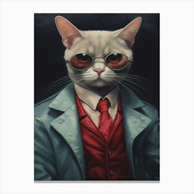 Gangster Cat Burmilla Canvas Print