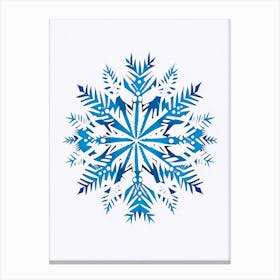 Winter Snowflake Pattern, Snowflakes, Minimal Line Drawing 3 Canvas Print