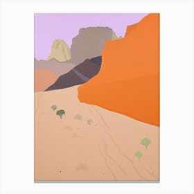 Thar Desert   Asia (India And Pakistan), Contemporary Abstract Illustration 4 Canvas Print