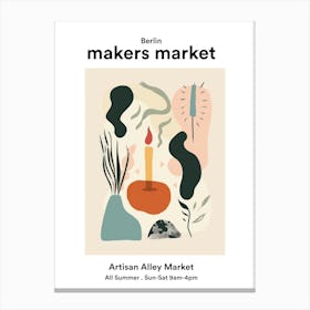 Berlin Artisan Alley Market Canvas Print