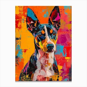 Basenji dog colourful painting Canvas Print
