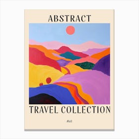 Abstract Travel Collection Poster Mali 1 Canvas Print