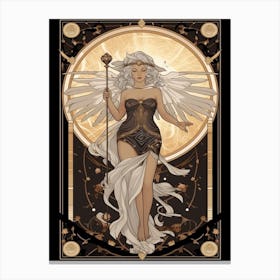 Athena Black And Gold 3 Canvas Print