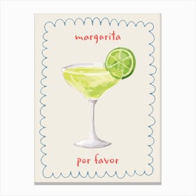 Margarita Por Favor Cocktail Kitchen Drink Canvas Print