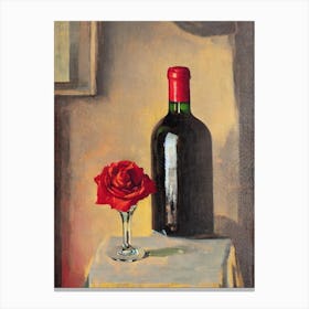 Bandol Rosé 1 Oil Painting Cocktail Poster Canvas Print