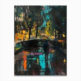 Amsterdam At Night Canvas Print