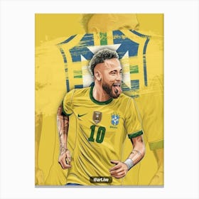 Neymar Brazil Wallpaper Canvas Print