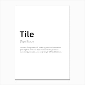 Tile Definition Meaning Canvas Print