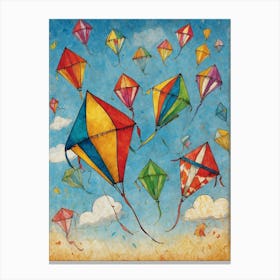 Kites In The Sky 4 Canvas Print