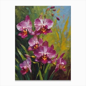 Encyclia Orchids Oil Painting Canvas Print