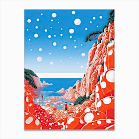 Tropea, Italy, Illustration In The Style Of Pop Art 1 Canvas Print