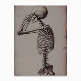 Dark Gothic Skeleton Canvas Print