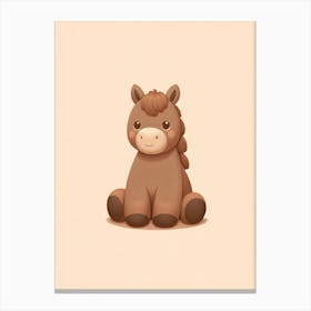 Cute Horse Illustration Baby Room Print Canvas Print