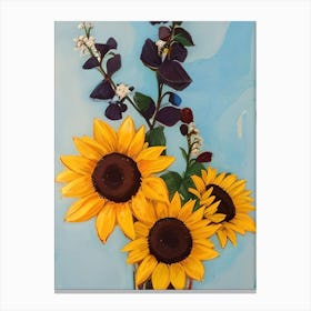 Sunflowers In A Vase 1 Canvas Print