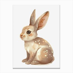 Satin Rabbit Kids Illustration 1 Canvas Print
