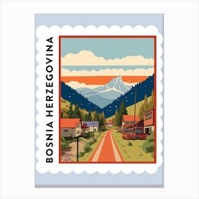 Bosnia Herzegovina 2 Travel Stamp Poster Canvas Print