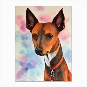Xoloitzcuintli Watercolour dog Canvas Print