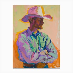 Painting Of A Cowboy 6 Canvas Print