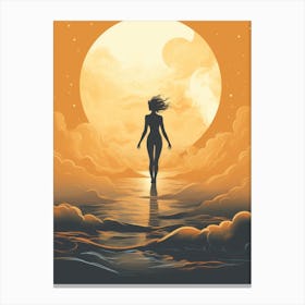 Silhouette Of A Woman 14 Canvas Print