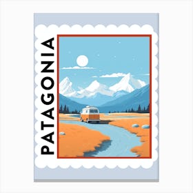 Patagonia 3 Travel Stamp Poster Canvas Print