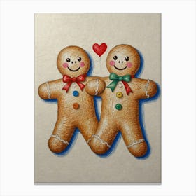 Gingerbread Couple Canvas Print