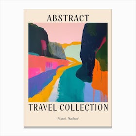 Abstract Travel Collection Poster Phuket Thailand 1 Canvas Print