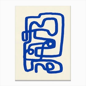 Cobalt Blue Maze Canvas Print