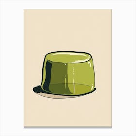 Lime Jelly Minimalist Line Illustration 1 Canvas Print