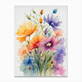 Watercolor Flowers 13 Canvas Print