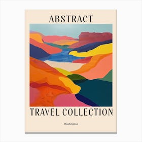 Abstract Travel Collection Poster Mauritania 4 Canvas Print