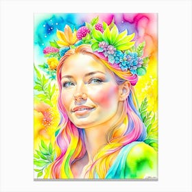 Rainbow Girl Canvas Print