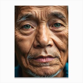 Old Man With Green Eyes Canvas Print