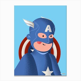 Captain America Portrait Canvas Print